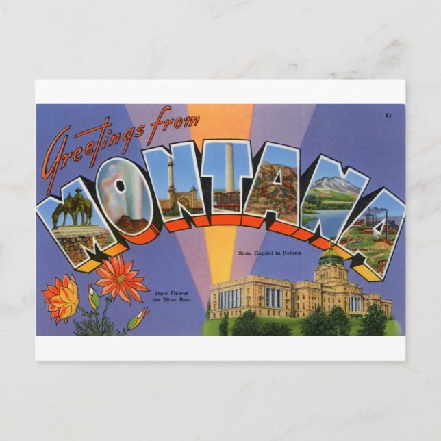 Greetings From Montana Postcard (Front)