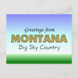 Greetings from Montana Postcard