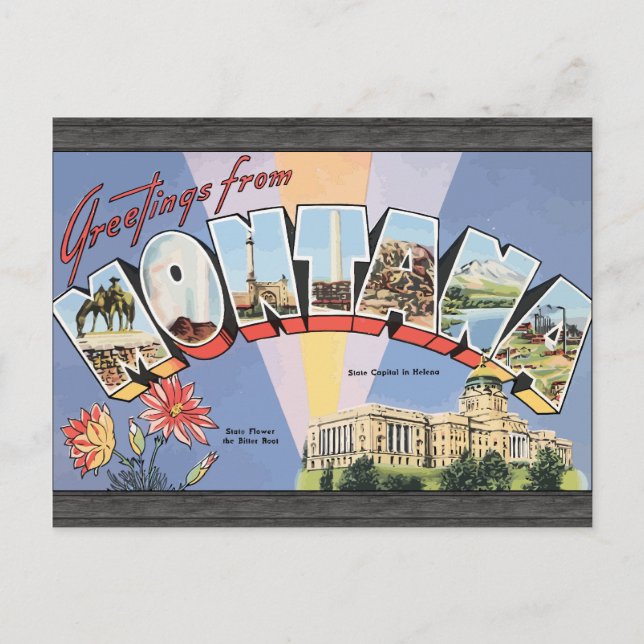 Greetings From Montana State Capital In Helena, Vi Postcard (Front)