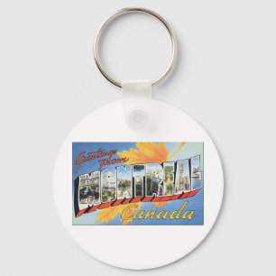 Greetings From Montreal, Canada Key Ring