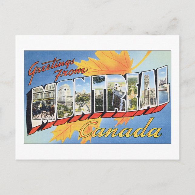 Greetings From Montreal, Canada Postcard (Front)