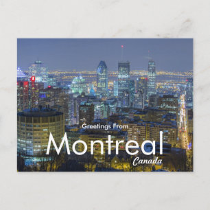 Greetings from Montreal Canada Travel Postcard