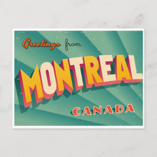 Greetings from Montreal, Canada Vintage Travel  Postcard