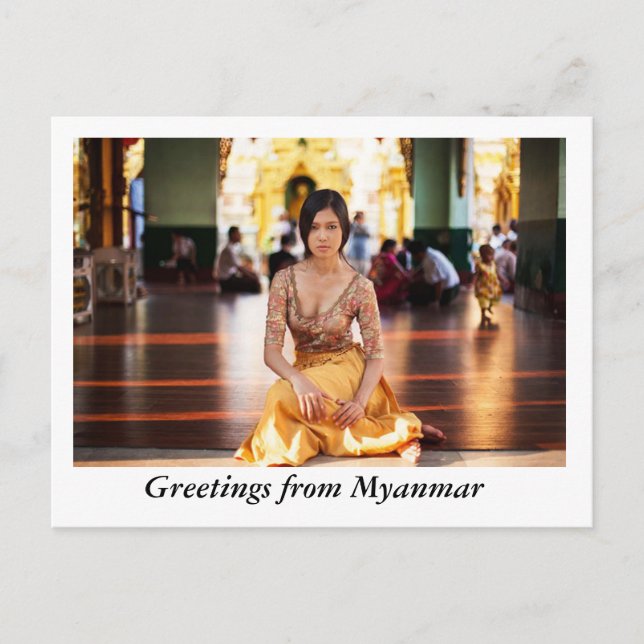 GREETINGS FROM MYANMAR POSTCARD (Front)