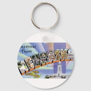 Greetings From Nebraska Key Ring