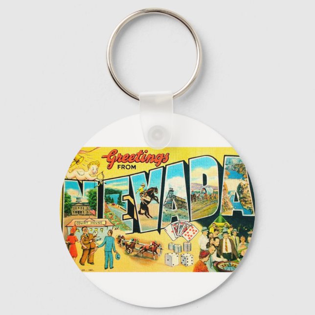 Greetings From Nevada Key Ring (Front)