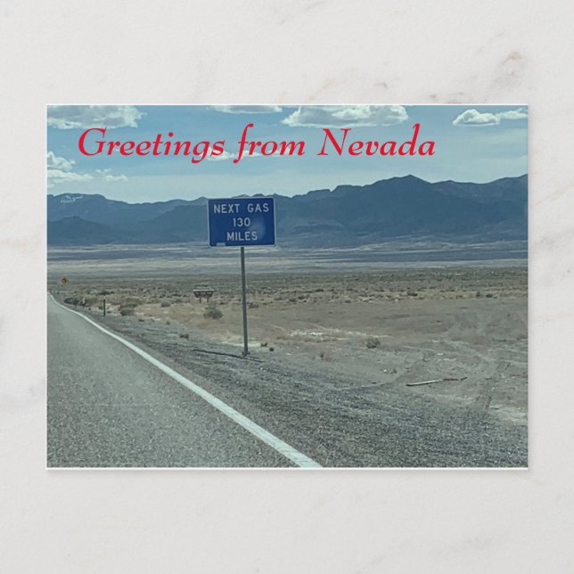 Greetings from Nevada Postcard (Front)