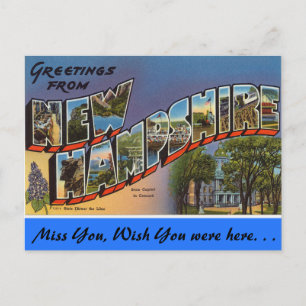 Greetings from New Hampshire Postcard