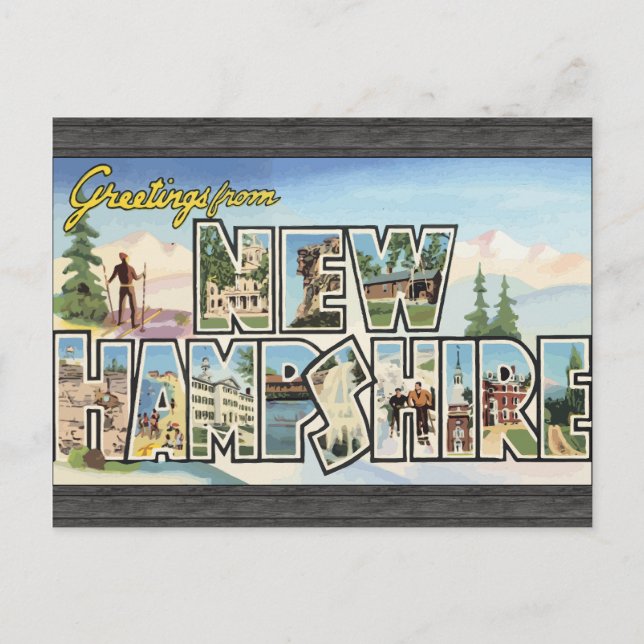 Greetings From New Hampshire, Vintage Postcard (Front)
