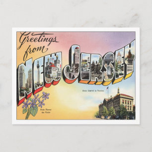 Greetings From New Jersey Postcard