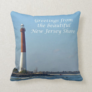Greetings From New Jersey Shore - Barnegat Light Cushion