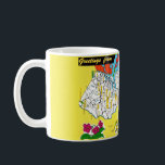 Greetings From New Jersey Vintage Map Mug<br><div class="desc">A vintage postcard map of New Jersey that locates so many of its towns and cities.  It's colourful and fun.</div>