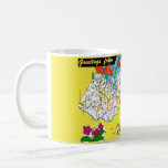Greetings From New Jersy Vintage Map Mug<br><div class="desc">A vintage postcard map of New Jersey that locates so many of its towns and cities.  It's colourful and fun.</div>