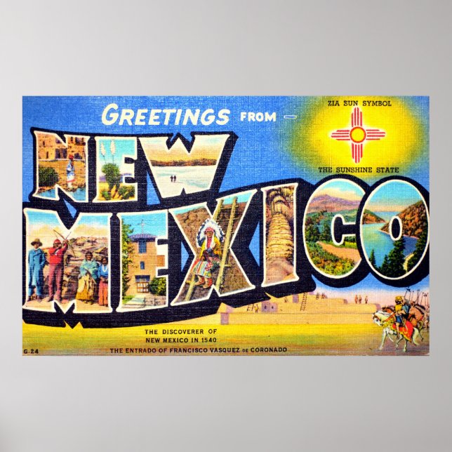 Greetings from New Mexico Poster (Front)