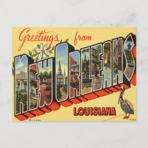 Greetings from New Orleans, Louisiana Travel  Postcard