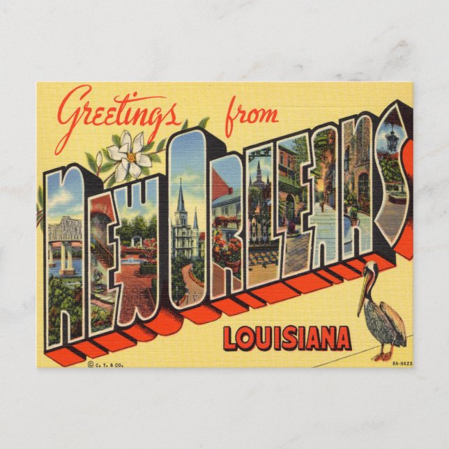 Greetings from New Orleans, Louisiana Travel  Postcard (Front)