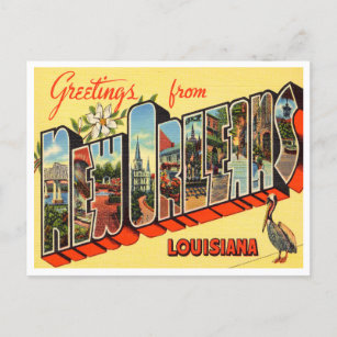 Greetings from New Orleans, Louisiana Travel Postcard