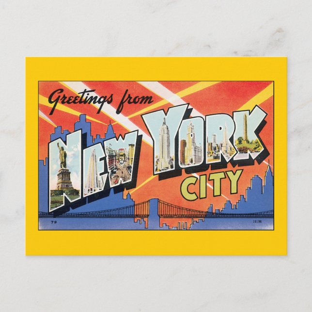 Greetings from New York City Postcard (Front)