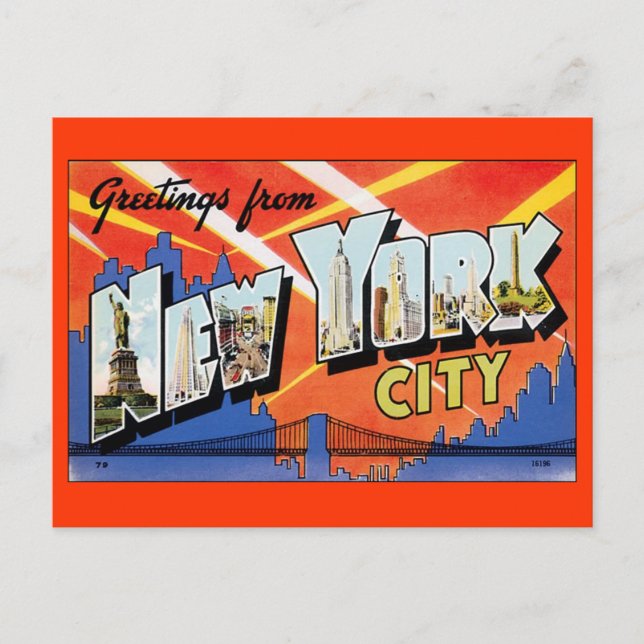 Greetings From New York City Postcard (Front)