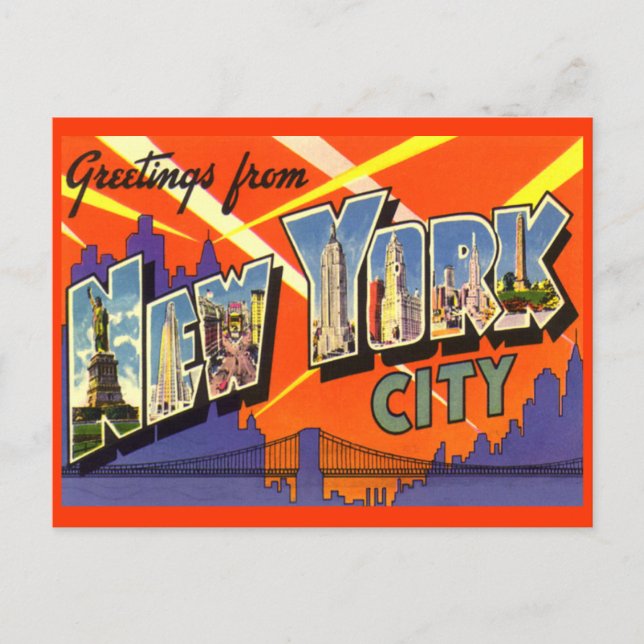 Greetings from New York City Postcard (Front)