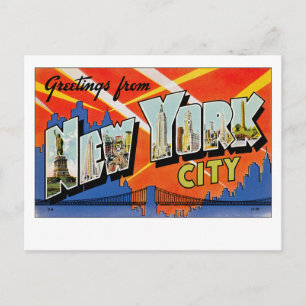 Greetings From New York City Postcard