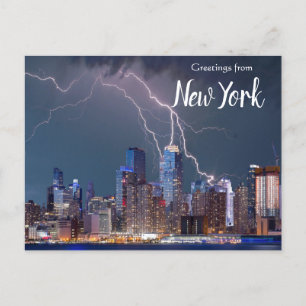 Greetings from New York City Skyline Postcard