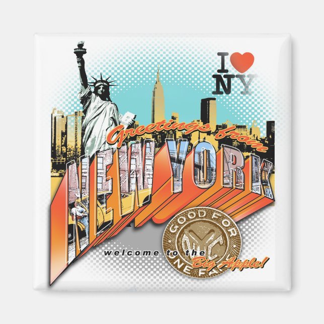 Greetings from New YoRK Magnet (Front)