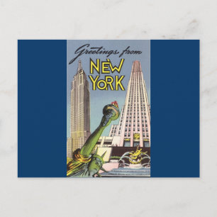 Greetings From New York Postcard