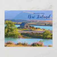 Greetings from New Zealand Scenic Postcard