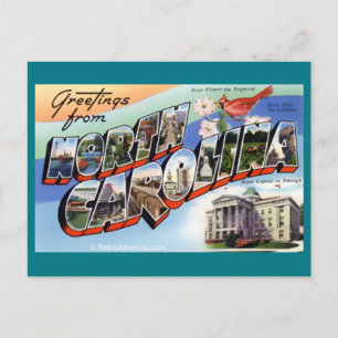 Greetings From North Carolina Postcard