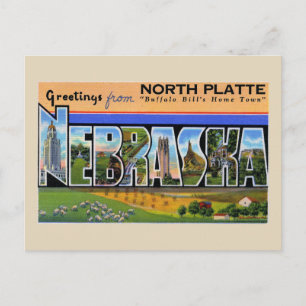 Greetings from North Platte, Nebraska Vintage Postcard