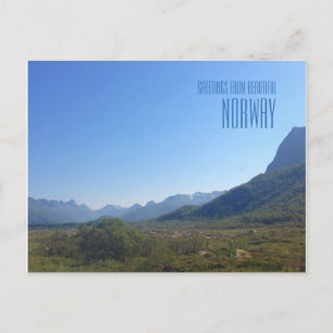 Greetings from Norway mountains photo card