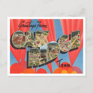 Greetings from Oak Ridge, Tennessee Vintage Travel Postcard