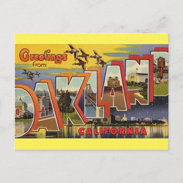 Greetings from Oakland California Postcard (Front)