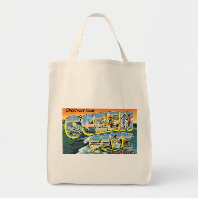 Greetings From Ocean City, NJ Tote Bag (Front)