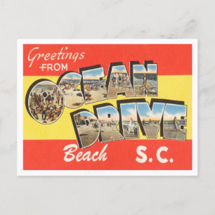 Greetings from Ocean Drive Beach, South Carolina Postcard