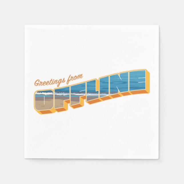 Greetings from Offline Napkin (Front)