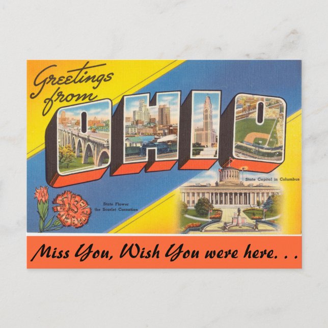 Greetings from Ohio Postcard (Front)