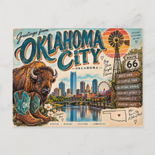 Greetings From Oklahoma City Postcard