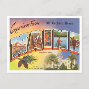 Greetings from Old Orchard Beach, Maine Travel Postcard
