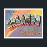 Greetings from Orlando, Florida Vintage Travel Postcard<br><div class="desc">Greetings from Orlando,  Florida Vintage Travel Postcard</div>