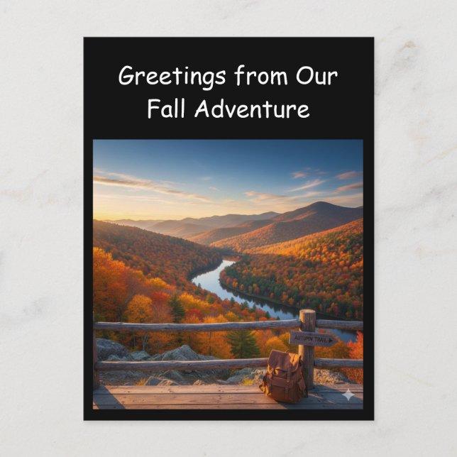 Greetings from Our Fall Adventure Travel Postcard (Front)