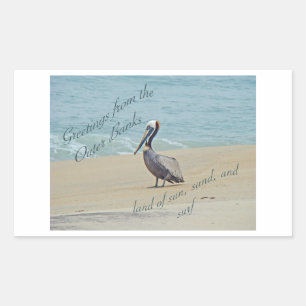 Greetings From Outer Banks OBX NC Rectangular Sticker