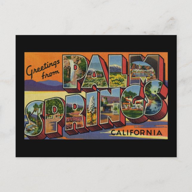 Greetings from Palm Springs California Postcard (Front)