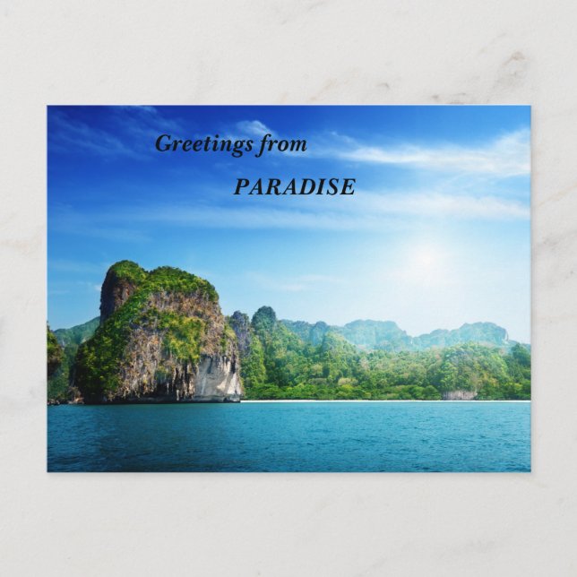 Greetings from Paradise Postcard (Front)