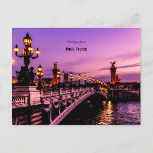 Greetings from Paris, France Postcard