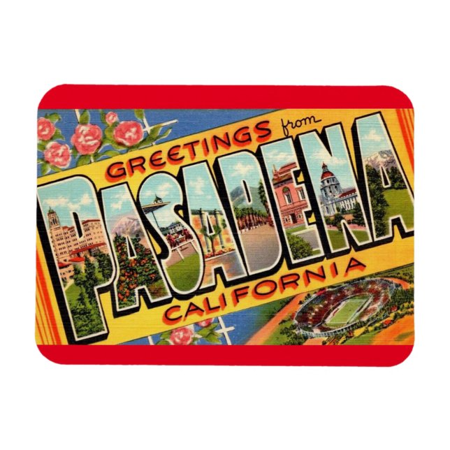 Greetings from Pasadena California magnet (Horizontal)