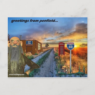 greetings from penfield, new york postcard