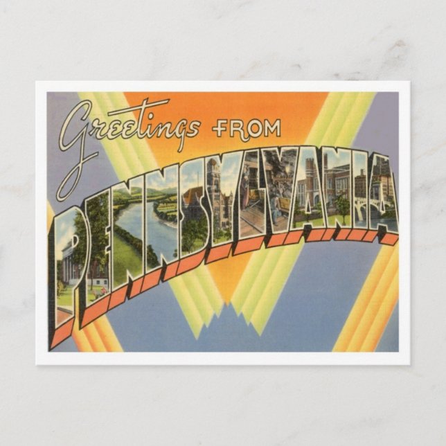 Greetings From Pennsylvania Postcard (Front)