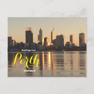 Greetings from Perth Australia Scenic Photo Postcard